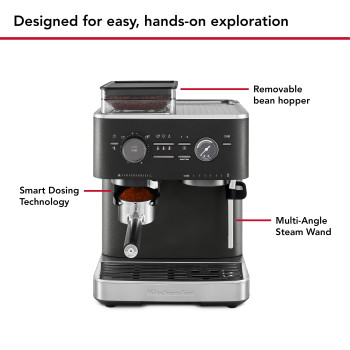 KitchenAid Semi Automatic Espresso Machine with Burr Grinder 5KES6551 image 12